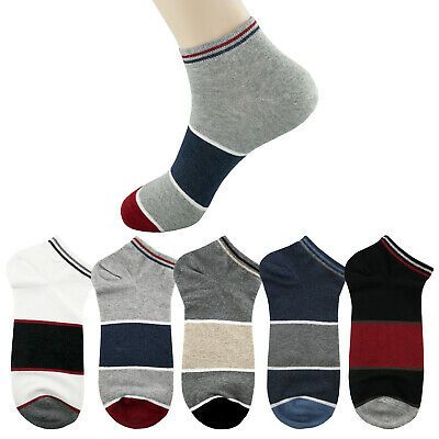 Men's Color Block Ankle Socks – Pack of 5 Pairs