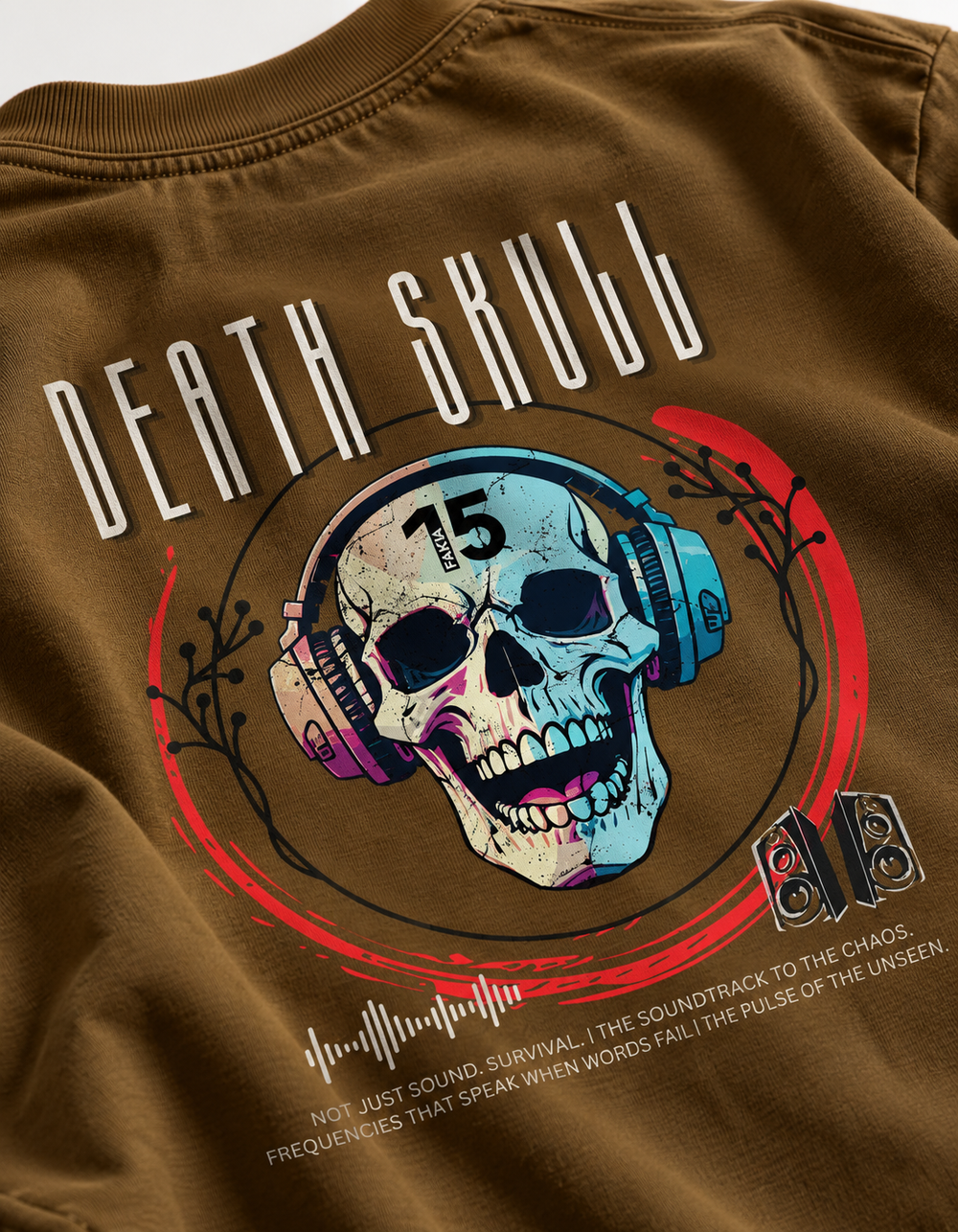 Death Skull Graphic Oversized T-Shirt