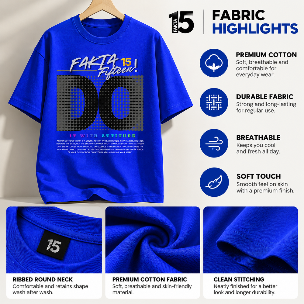 Fakta Fifteen Graphic Oversized T-Shirt