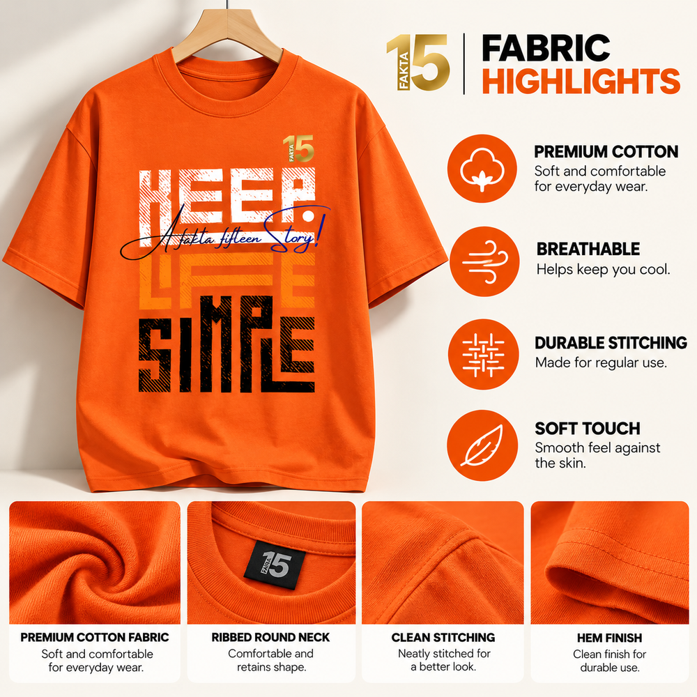 Keep It Simple Graphic Oversized T-Shirt